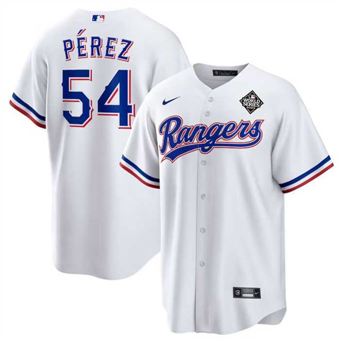 Men's Texas Rangers #54 Martin Perez White 2023 World Series Stitched Baseball Jersey Dzhi,We sell and wholesale Men's Texas Rangers #54 Martin Perez White 2023 World Series Stitched Baseball Jersey Dzhi on line form chian!